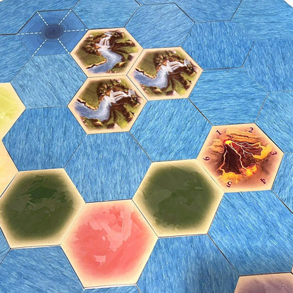 Gold River Replacement Hex Scenario compatible with Catan's Settlers of Catan, Seafarers, Cities and Knights and Catan Expansions
