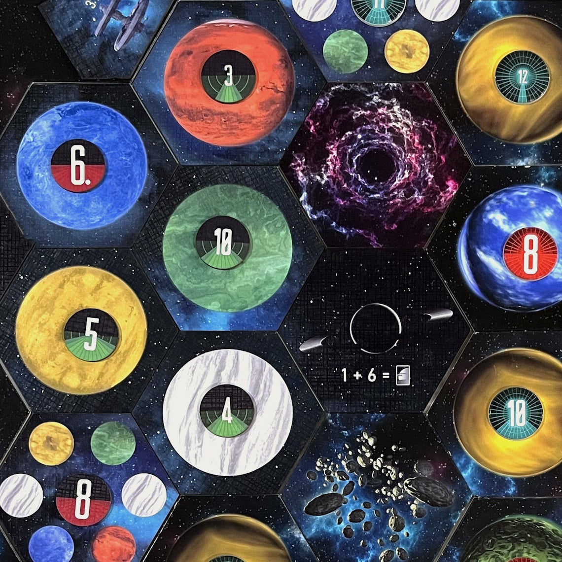 Planet Hexes and Border Extenders Board Expansion compatible with Catan's Star Trek Catan