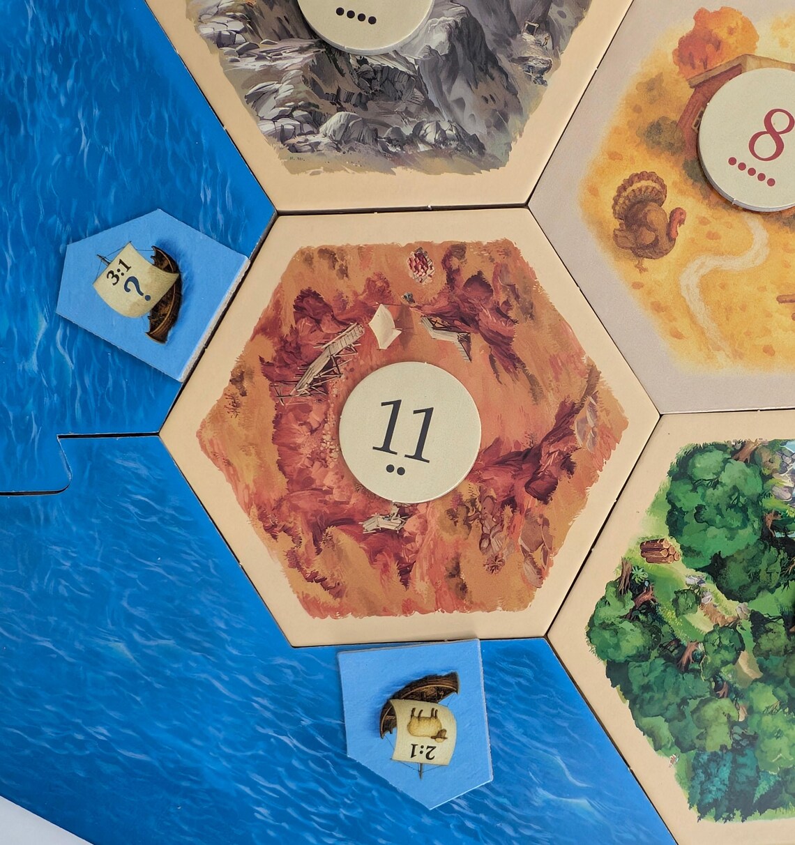 Replacement Port Tokens compatible with Catan's Settlers of Catan