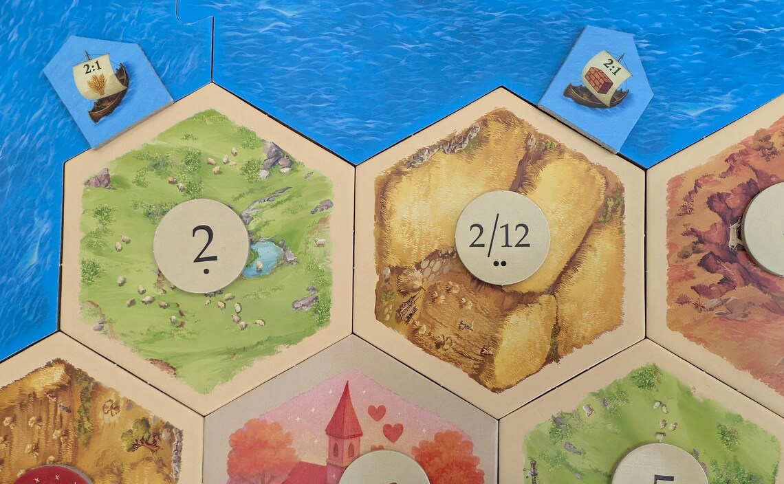 Replacement Port Tokens compatible with Catan's Settlers of Catan