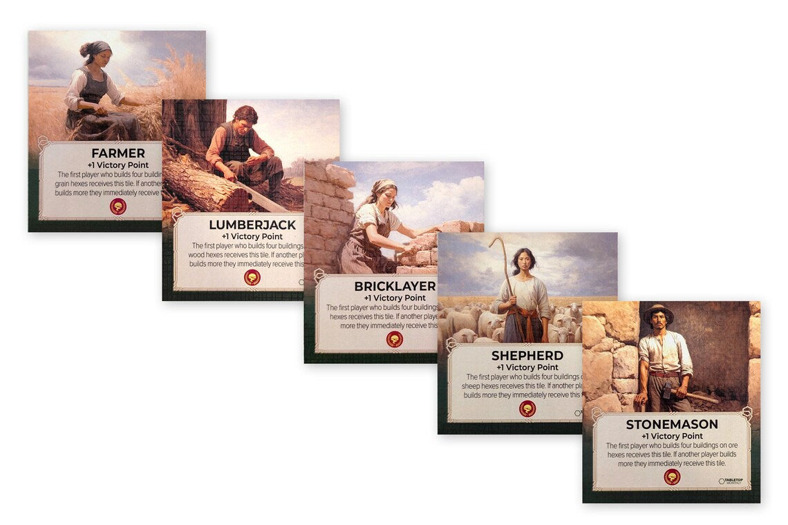 Profession Tile Cards compatible with Catan's Settlers of Catan, Seafarers, and Catan Expansions, 6th Edition (Copy)