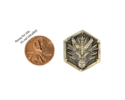 Dragon Scenario with Metal Dragon Token compatible with Catan's Settlers of Catan, Seafarers, and Catan Expansions