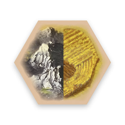 Split-Resource Hexes compatible with Catan's Settlers of Catan