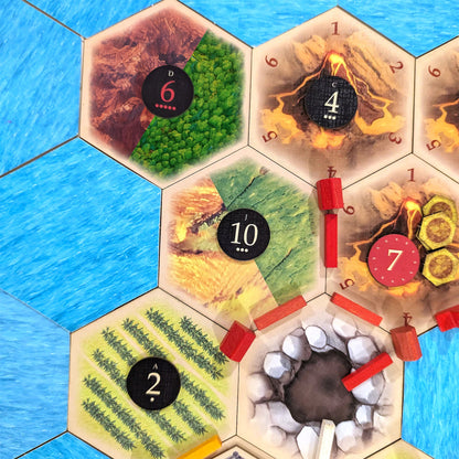 Split-Resource Hexes compatible with Catan's Settlers of Catan