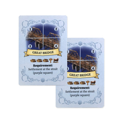 World Wonders Replacement Cards compatible with Catan's The Wonders of Catan Seafarers Scenario. Compatible with 3-4 and 5-6 Player Extension