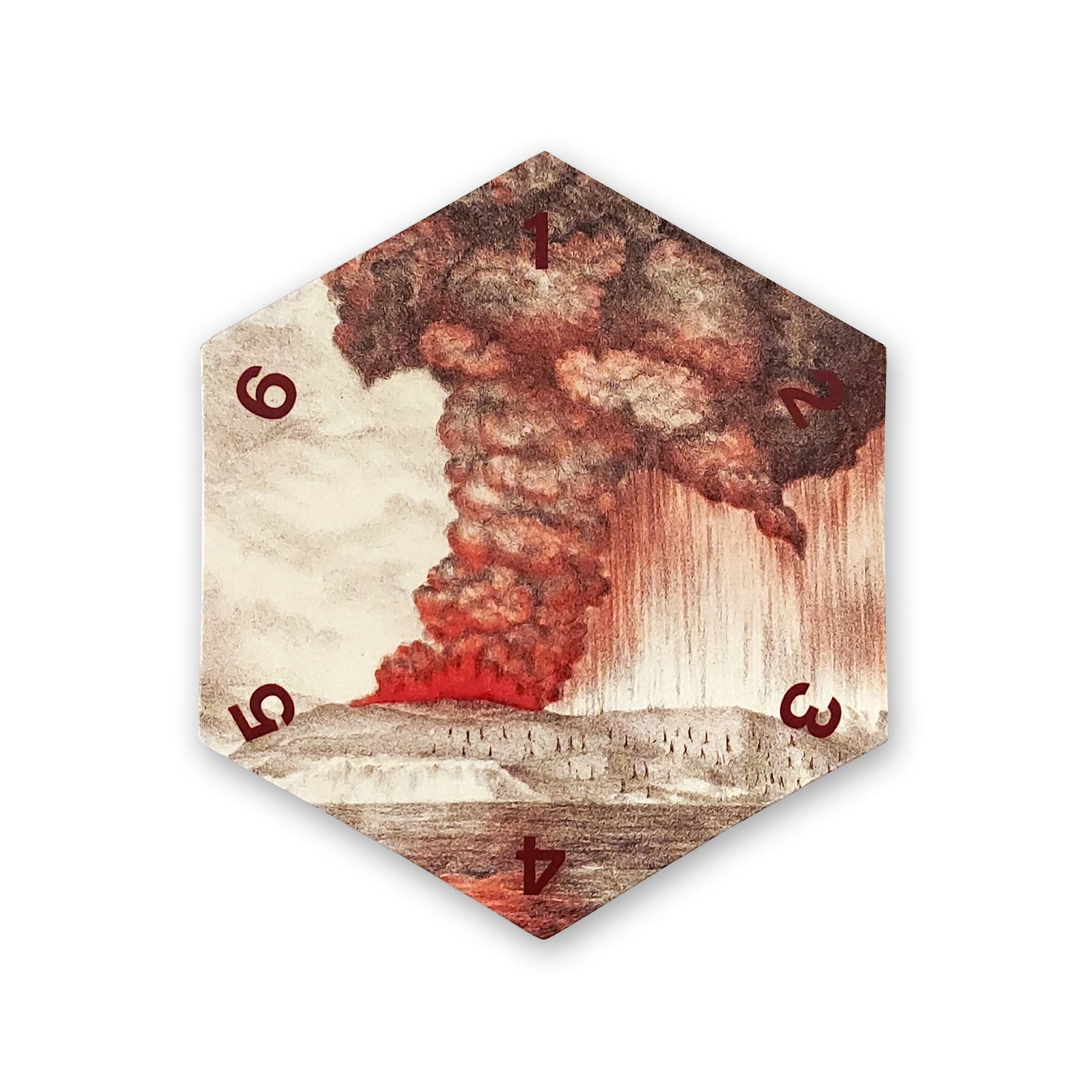 Volcano Hex - 1883 Eruption of Krakatoa Special Edition - compatible with Catan's Settlers of Catan, Seafarers & Catan Expansions