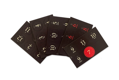 Dark Mode Replacement Number Tokens with Alphabet and Roll Chance Indicator compatible with Catan's Settlers of Catan 5-6 Player Extension