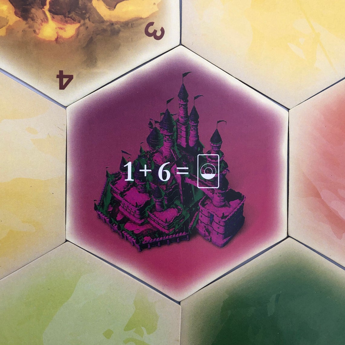 Magic 7 Wizard's Castle Scenario Hex compatible with Catan's Settlers of Catan, Seafarers, and Catan Expansions