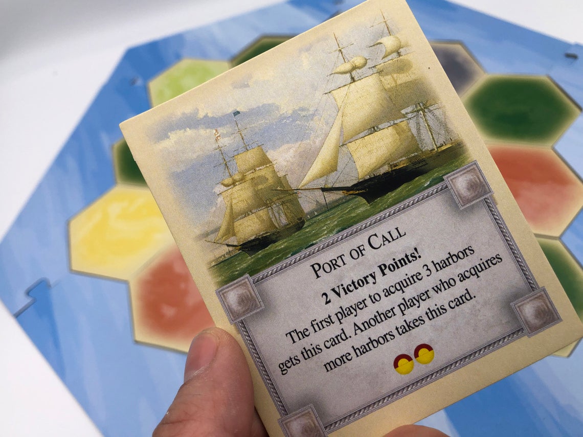 Port of Call (Harbormaster) Game Card compatible with Catan's Settlers of Catan, Seafarers and other Catan Expansions