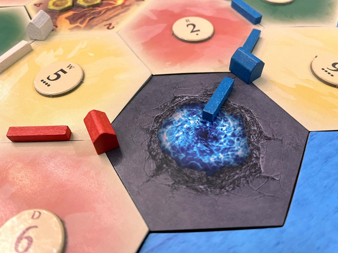 Mysterious Portal Hex Scenario compatible with Catan's Settlers of Catan, Seafarers, and Catan Expansions