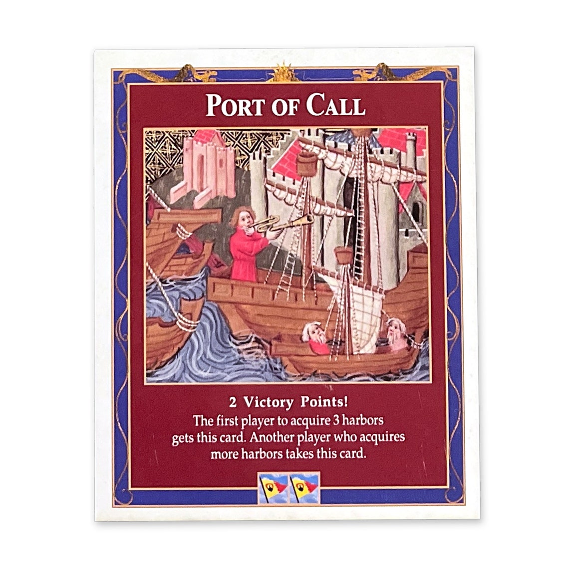 3-Pack Bonus Cards: Longest Turn, Port of Call and Most Developed compatible with Catan's Settlers of Catan (4th Edition) and Catan Expansions