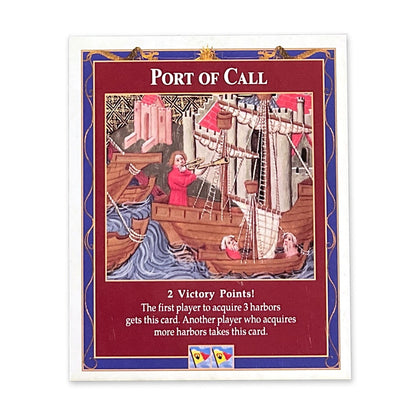Port of Call (Harbor Master) Game Card compatible with Catan's Settlers of Catan (4th Edition), Seafarers and Catan Expansions